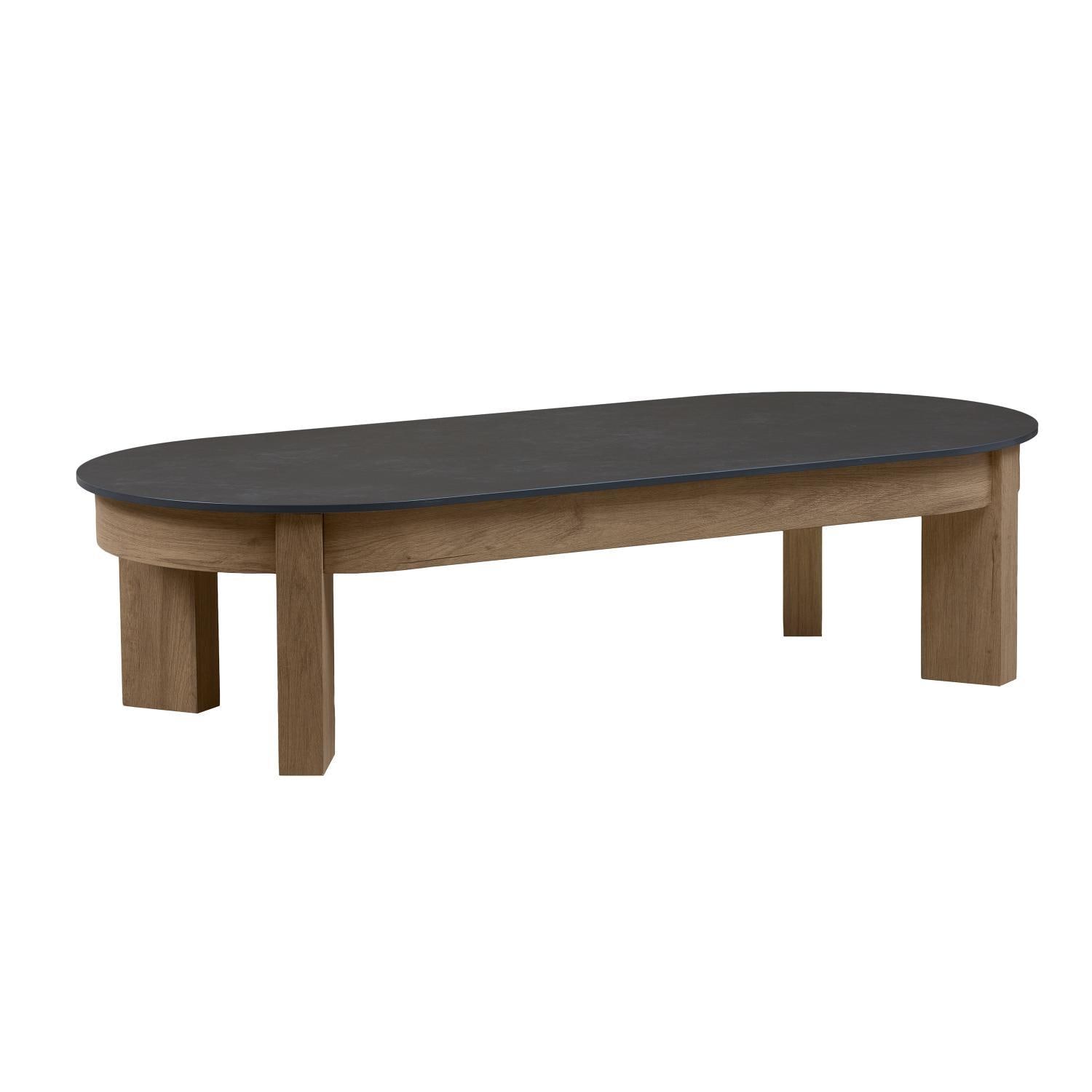 Heritage 25-in Aluminum Coffee Table in Beechwood by Lakeview Outdoor Designs - White Background thumbnail