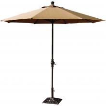 Darlee 9 Ft. Aluminum Bar Height Auto Tilt Patio Market Umbrella - Brown