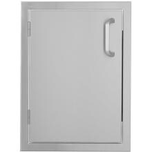 BBQGuys.com Kingston Series 14-Inch Stainless Steel Left-Hinged Single Access Door - Vertical