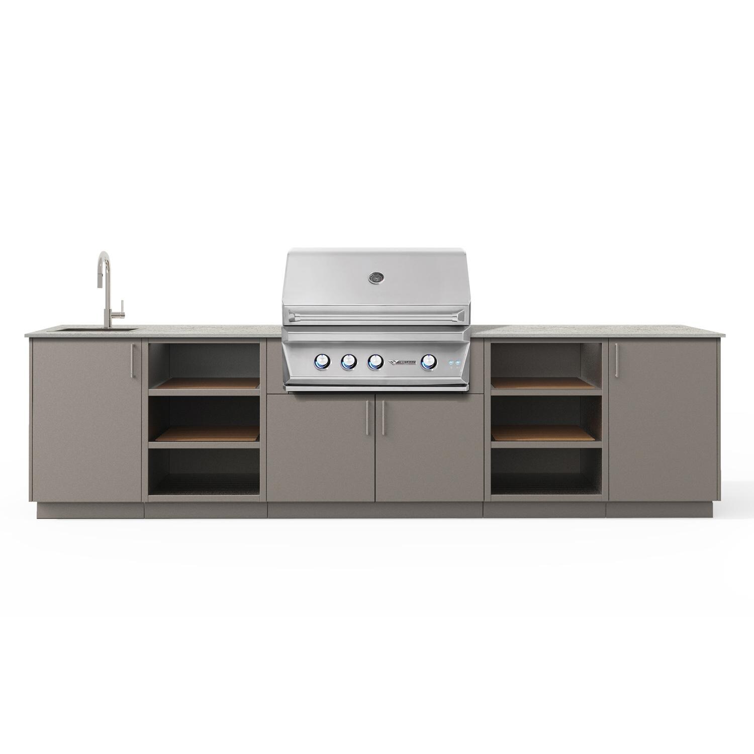 Urban Bonfire B-Twilight-36-TwinEagles-Keon-Clay Twilight 36 Outdoor Kitchen w/ Twin Eagles Propane Grill, Keon Countertop & Clay Finish thumbnail