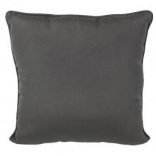 Sunbrella Canvas Charcoal Outdoor Throw Pillow W/ Piping By Lava Pillows - 18 X 18 image