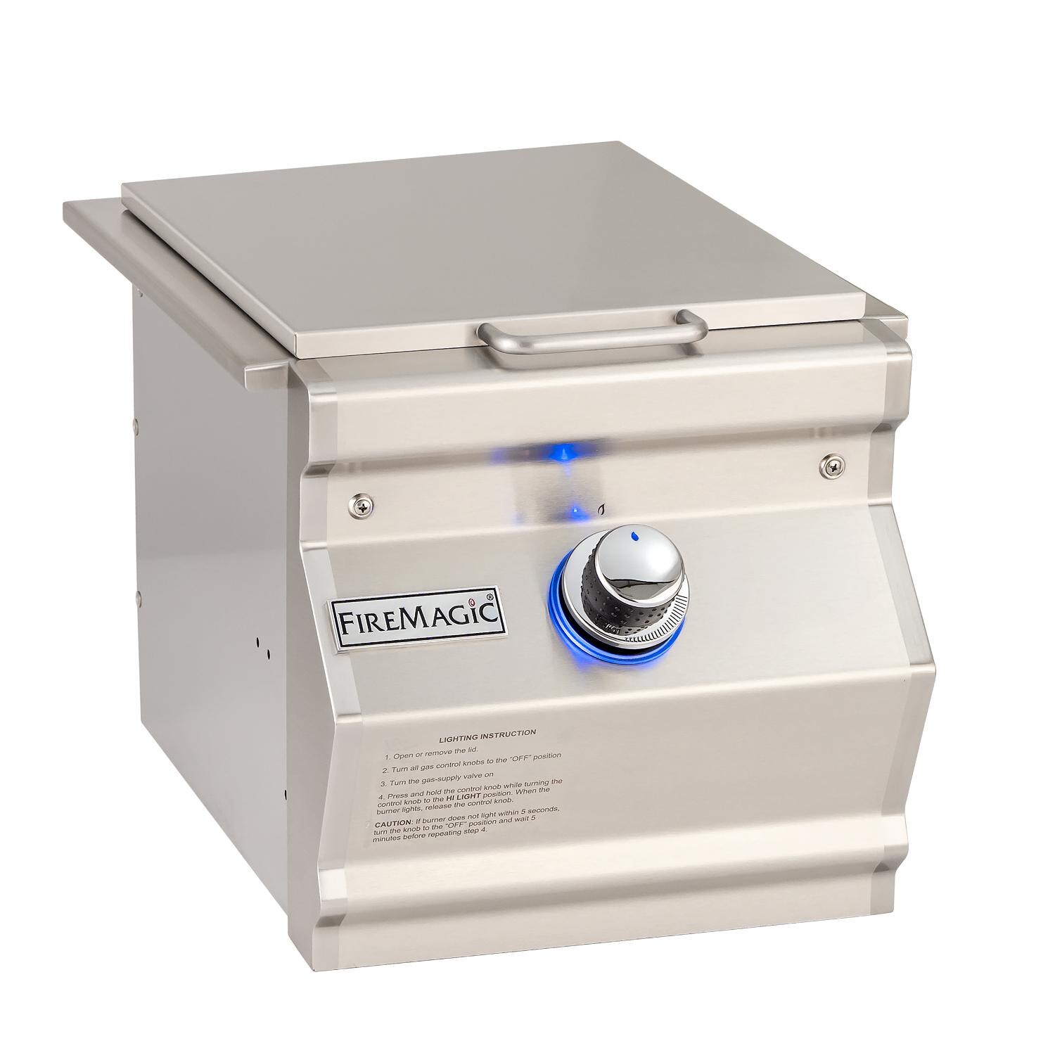 Fire Magic - 32797-1P - Aurora Propane Gas Single Side Burner - Lid On thumbnail