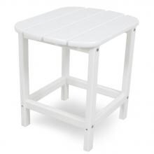 South Beach White Recycled Plastic Wood 19 X 15 Inch Rectangular Patio End Table By POLYWOOD image