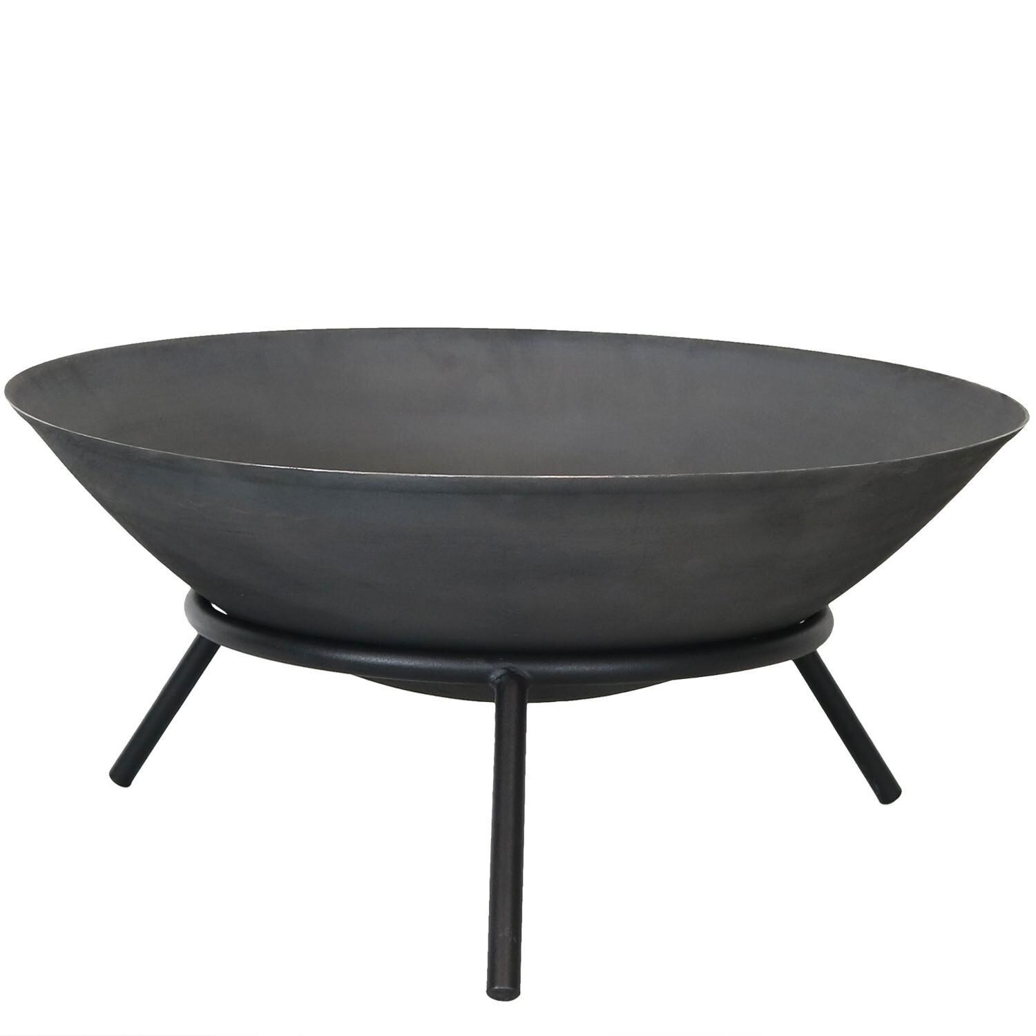 Ultimate Patio 22-Inch Cast Iron Raised Wood Burning Fire Pit - Front View thumbnail