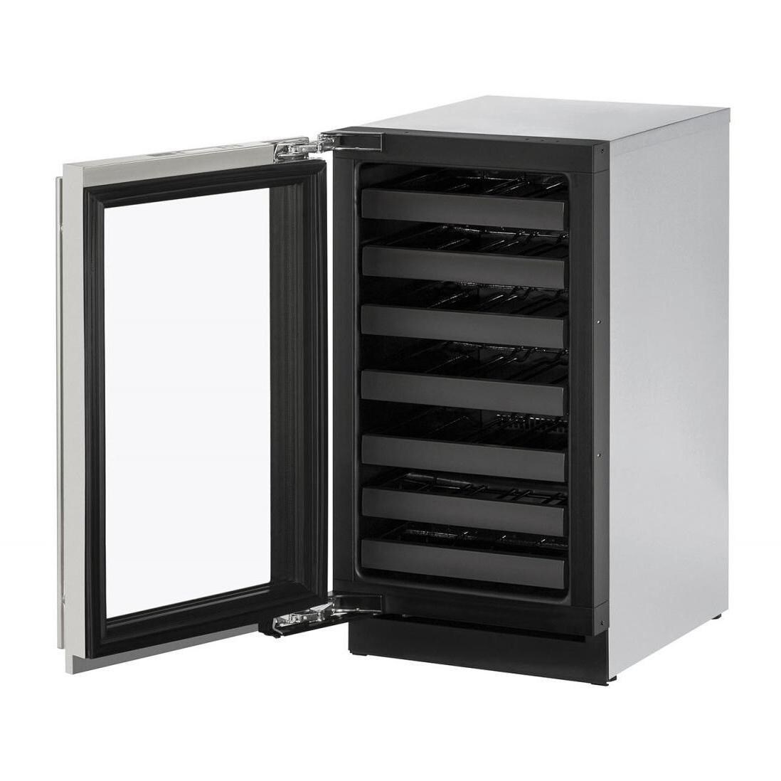 U-Line 18-Inch 31 Bottle Built-In Left Hinge Wine Captain With Lock - Interior View thumbnail