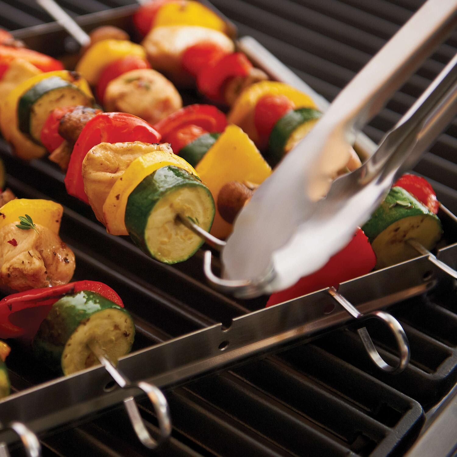 GrillPro Stainless Steel Shish-Kebab Set - 41338 - Lifting 2 - Lifestyle thumbnail