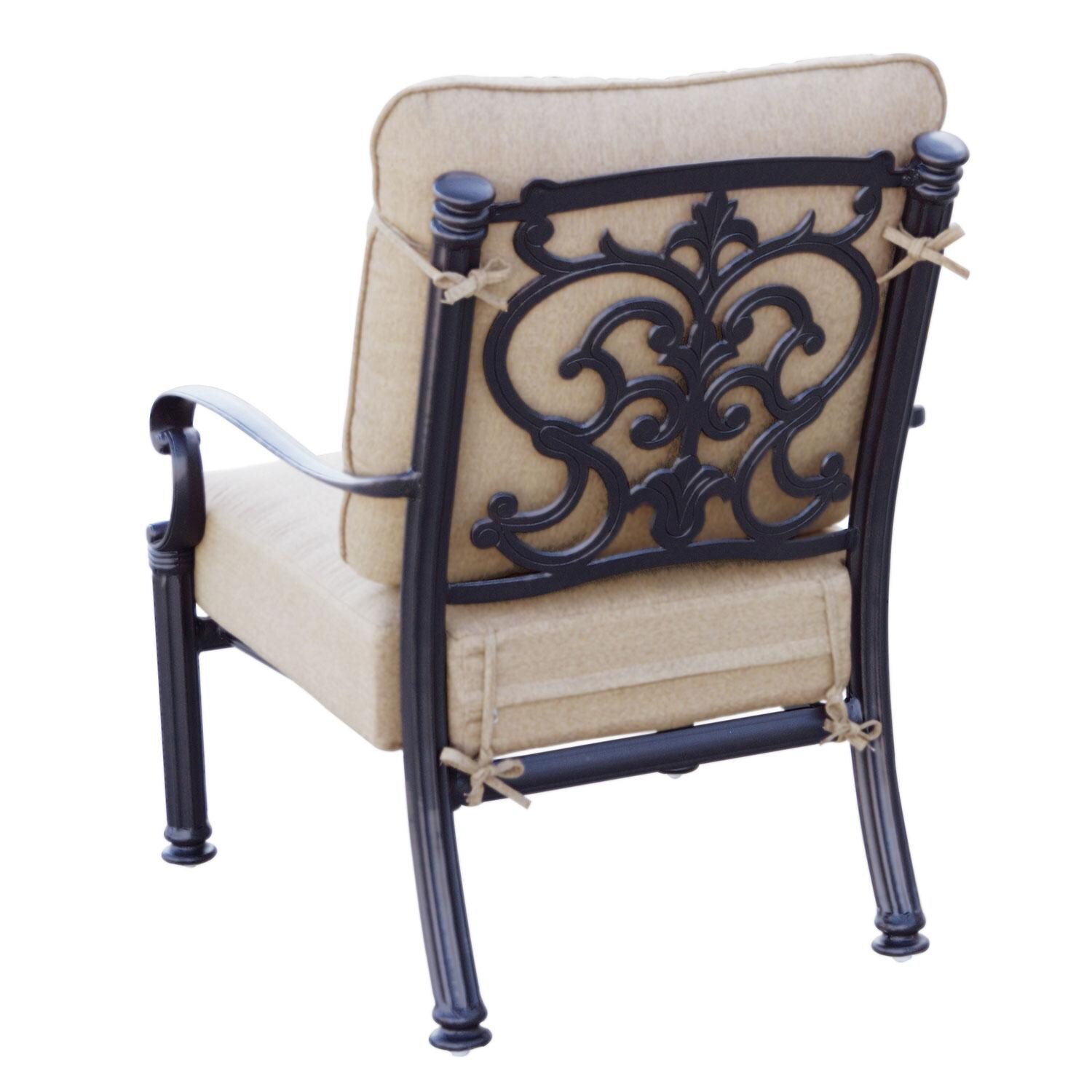 Darlee B/201018-1 / CUSHION Santa Barbara Deep Seating Patio Lounge Chair Rear View - White Background thumbnail
