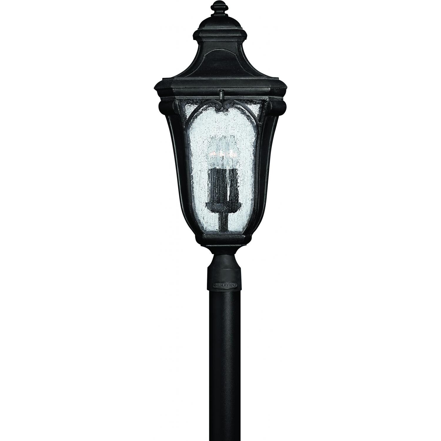Hinkley Lighting Trafalgar Three Light 28-Inch Outdoor Post Light - Museum Black - 1311MB