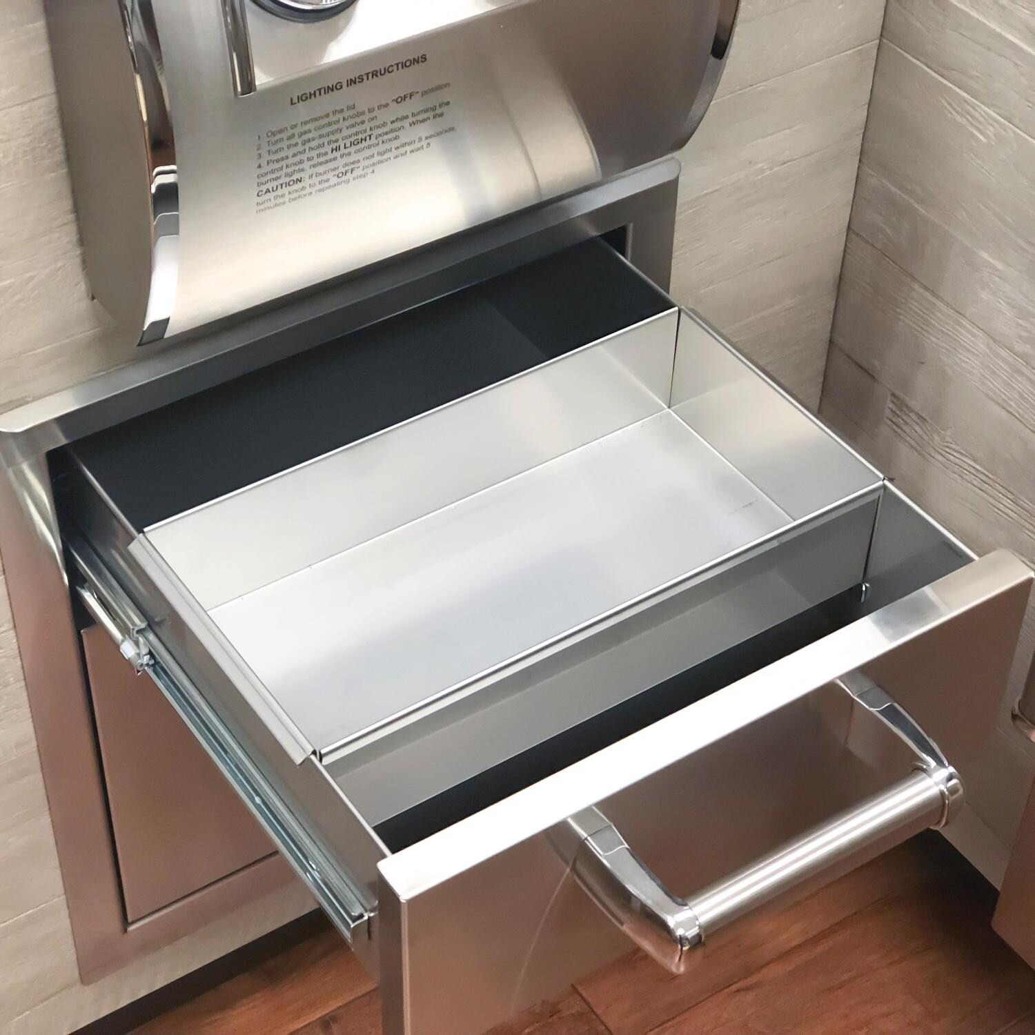 Fire Magic 54020S Premium Flush 20-Inch Pantry / Access Drawer Combo - Utility Bin thumbnail