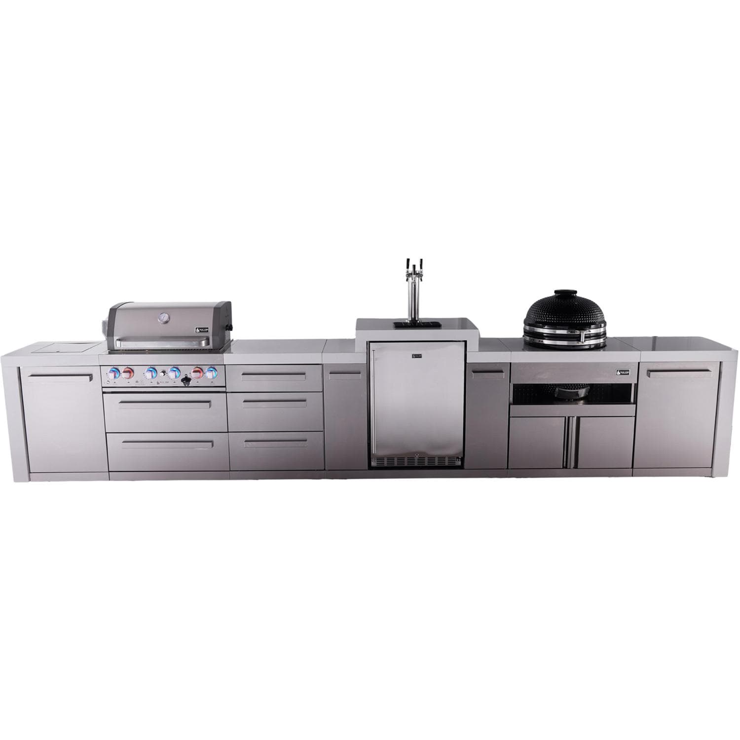 Mont Alpi Deluxe Series 15 1/2 Ft Propane Outdoor Kitchen Island w