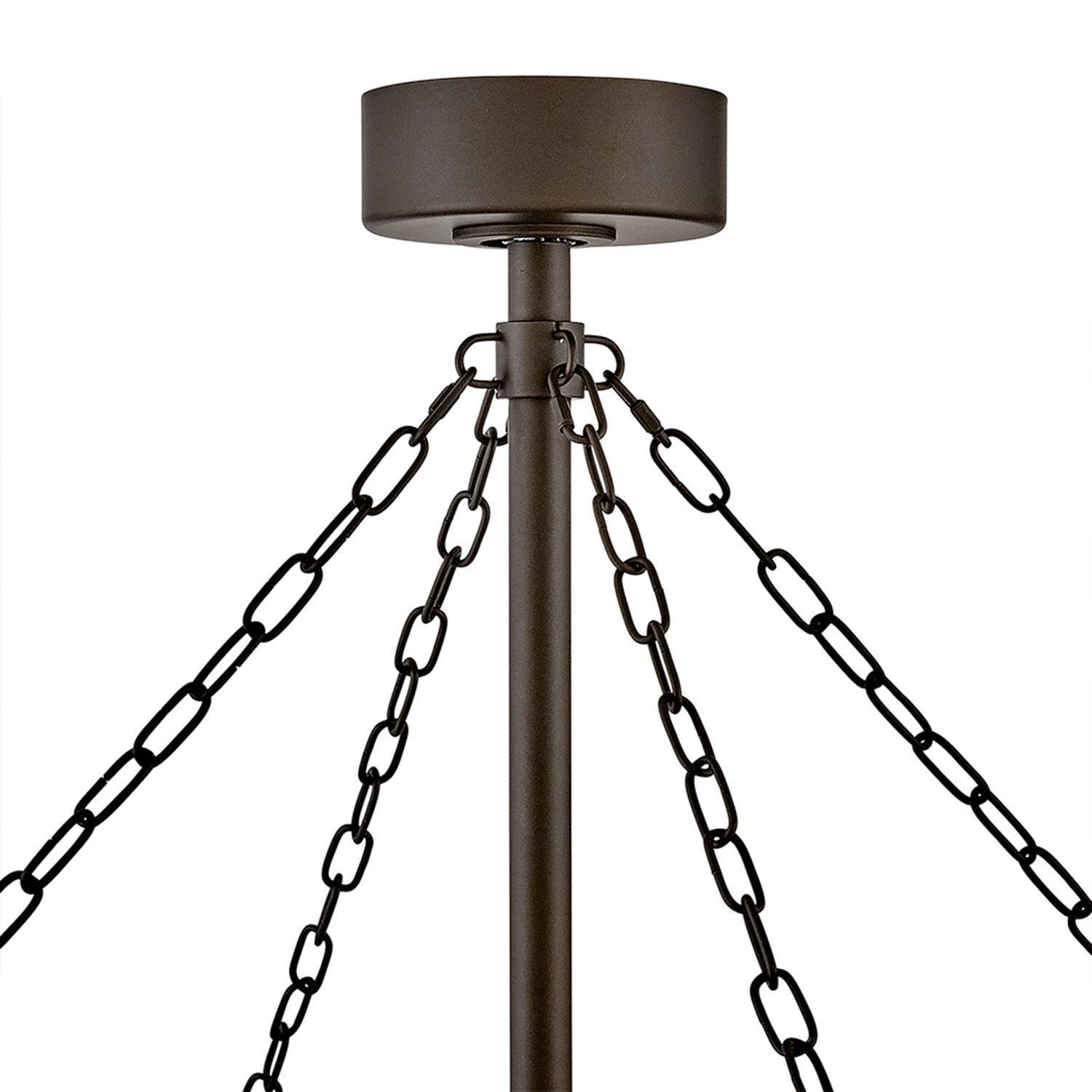 Hinkley Lighting 906144FMM-LWD Sawyer 52-in Indoor / Outdoor Smart Fandelier w/ 44-in Fan & LED Lighting - Metallic Matte Bronze - Hanging Chain Support Assembly - Detail thumbnail