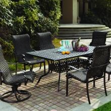 Darlee Victoria 7 Piece Resin Wicker Patio Dining Set image