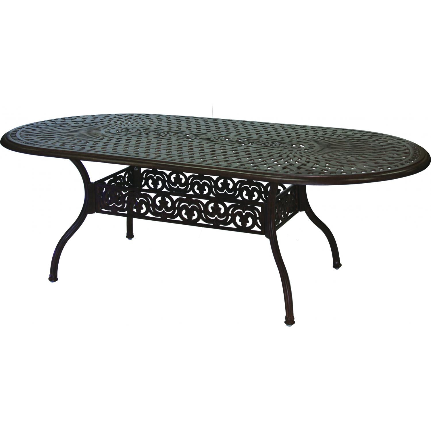 Darlee Series 60 84 X 42 Inch Cast Aluminum Patio Dining Table