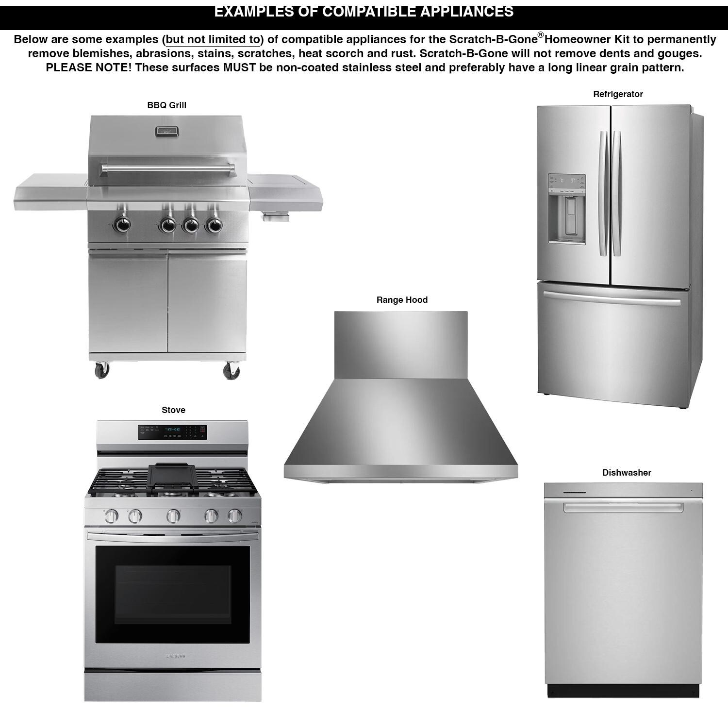 Barrys Scratch-B-Gone Homeowners Scratch Remover Kit - Compatible Appliances -White Background thumbnail