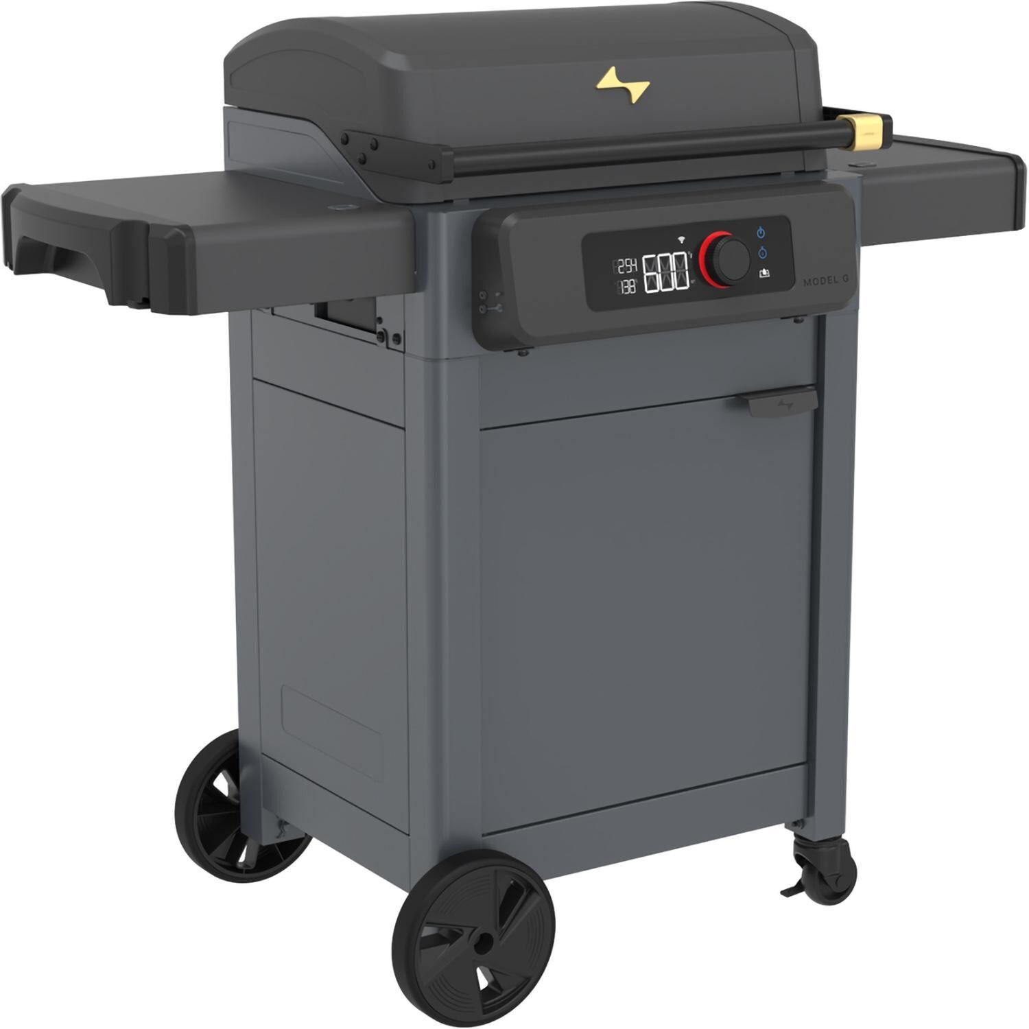 Current 24653008BC Model G Dual Zone Electric Griddle W/ Cabinet in Black - Angled Right - White Background thumbnail