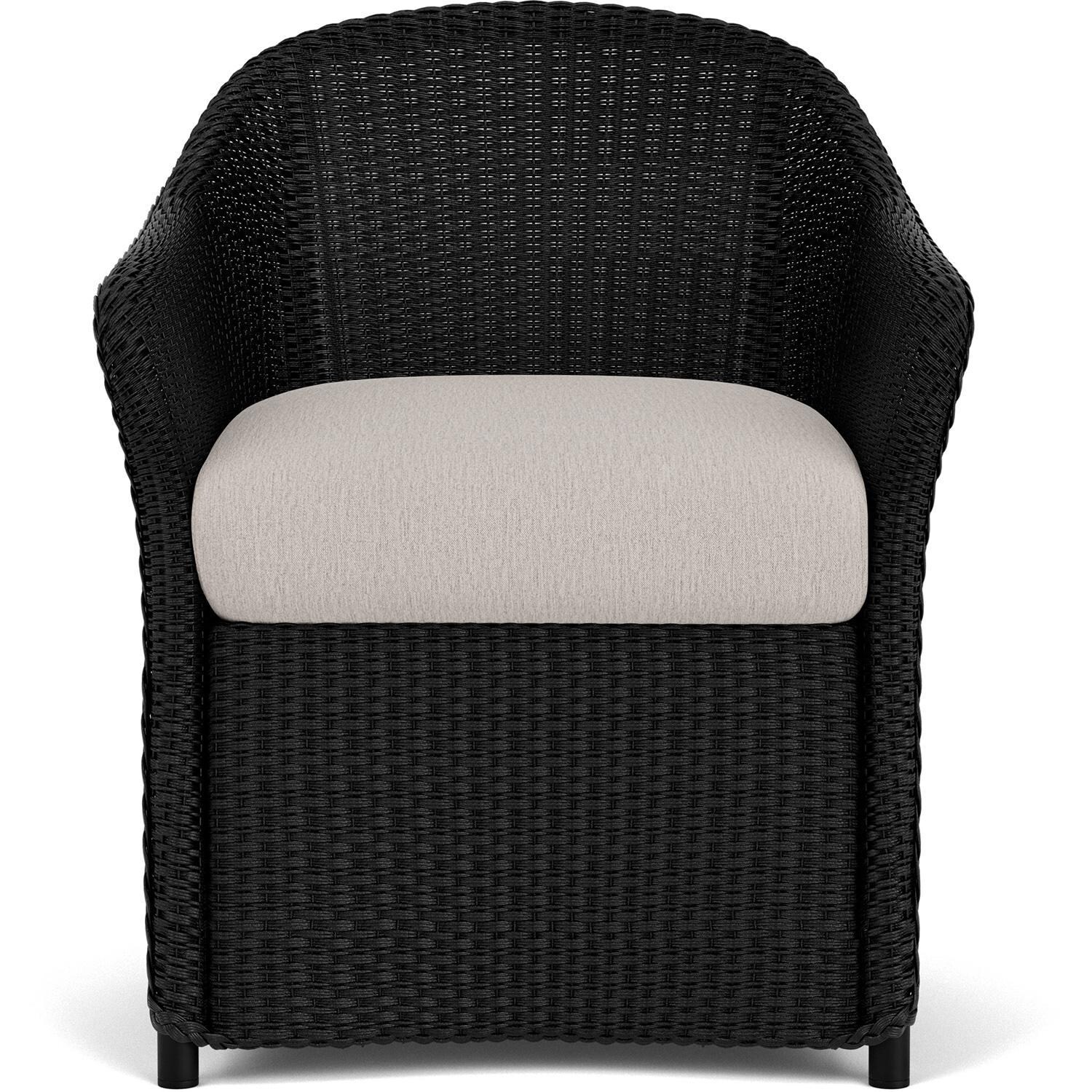 Lloyd Flanders Weekend Retreat Dining Armchair in Ebony Finish W/ Remy Cloud Fabric thumbnail