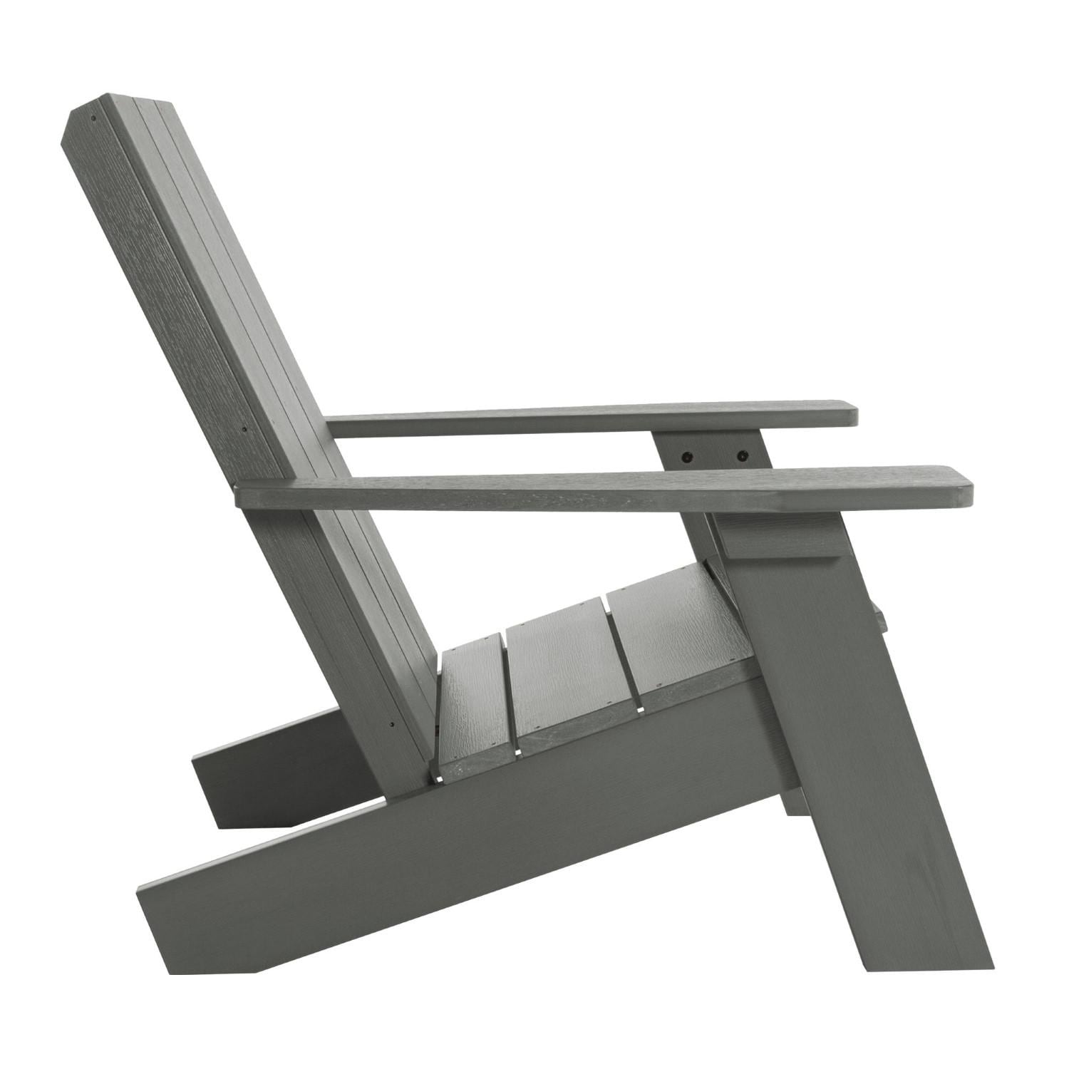 Lakeview Classical Cove Modern Adirondack Chair - Coastal Teak - Side thumbnail