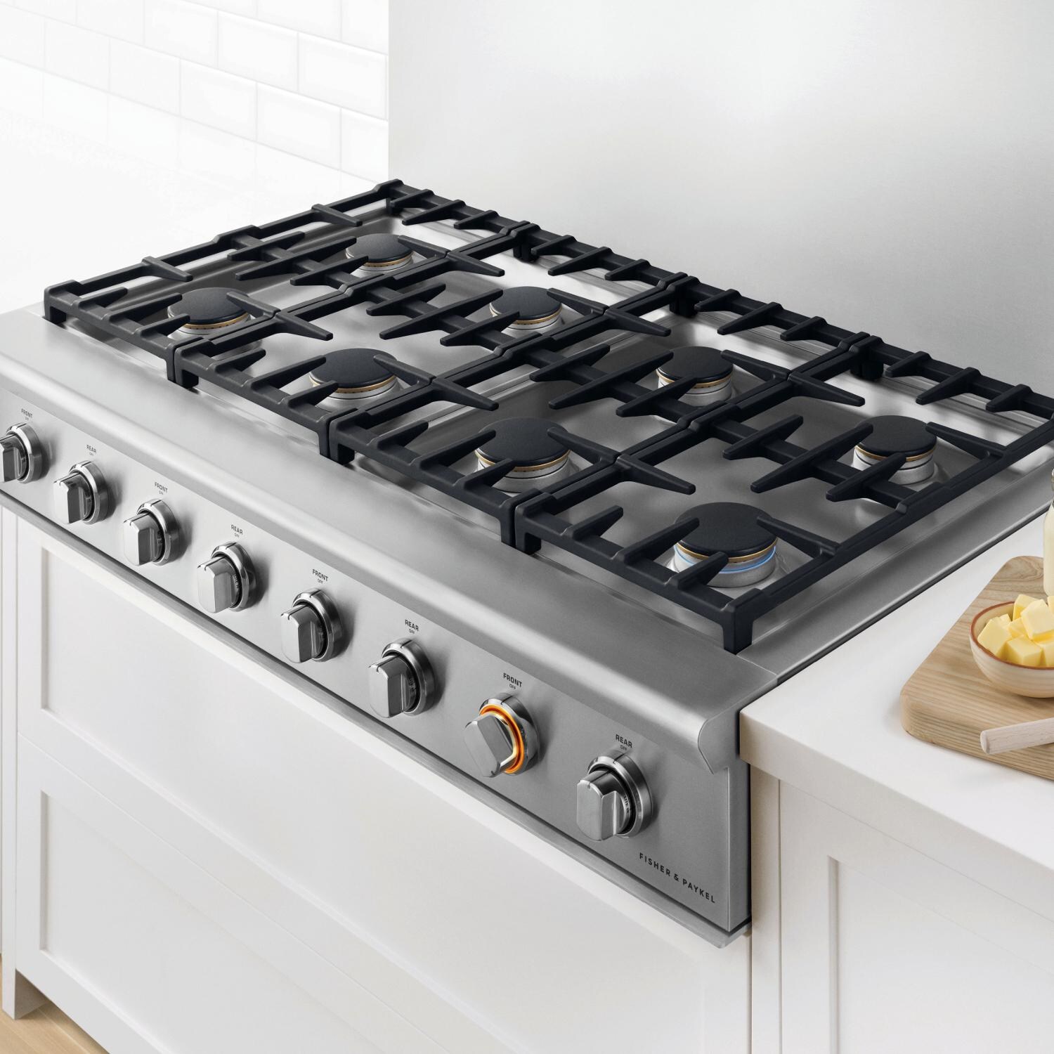 Fisher Paykel Professional 48-Inch 8-Burner Gas Cooktop - Installed in Kitchen thumbnail