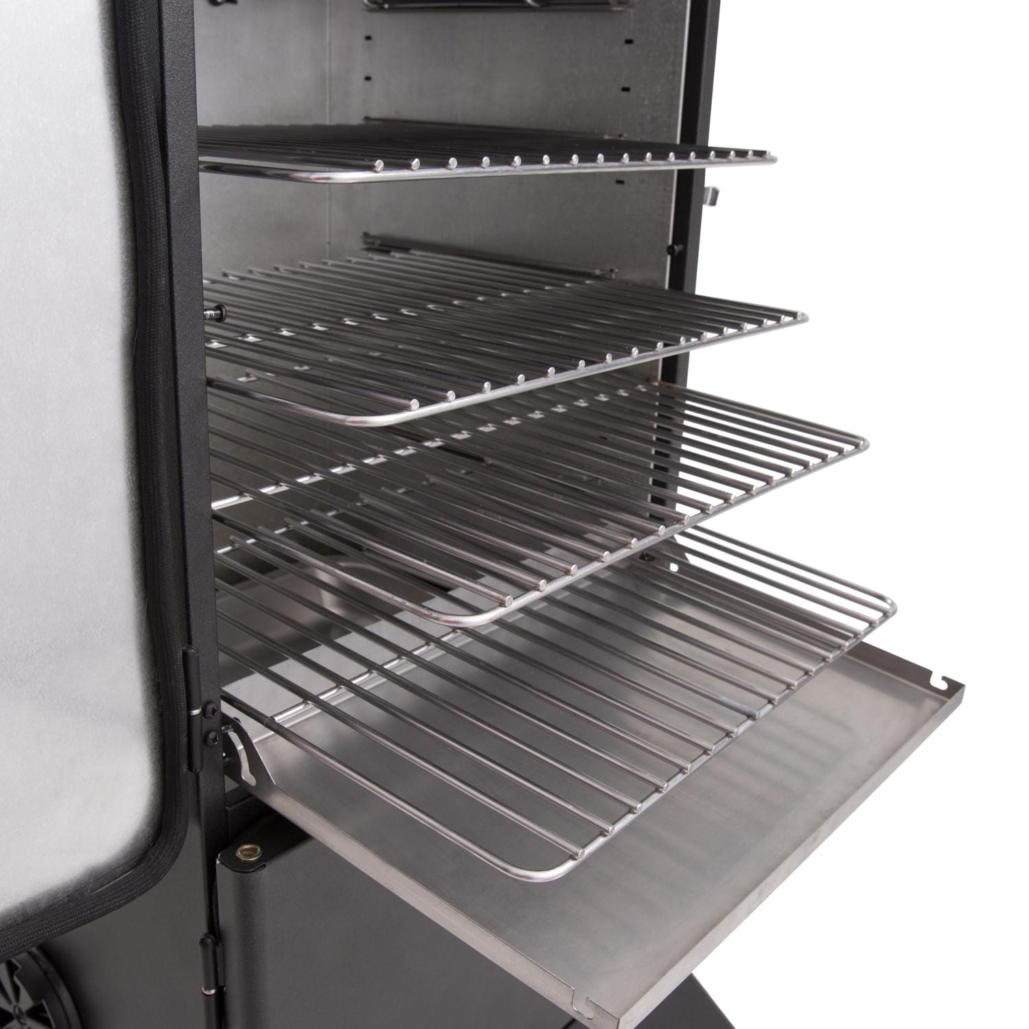 Broil King 28-Inch Smoke Vertical Charcoal Smoker - Stainles Steel Racks & Smoker Tray