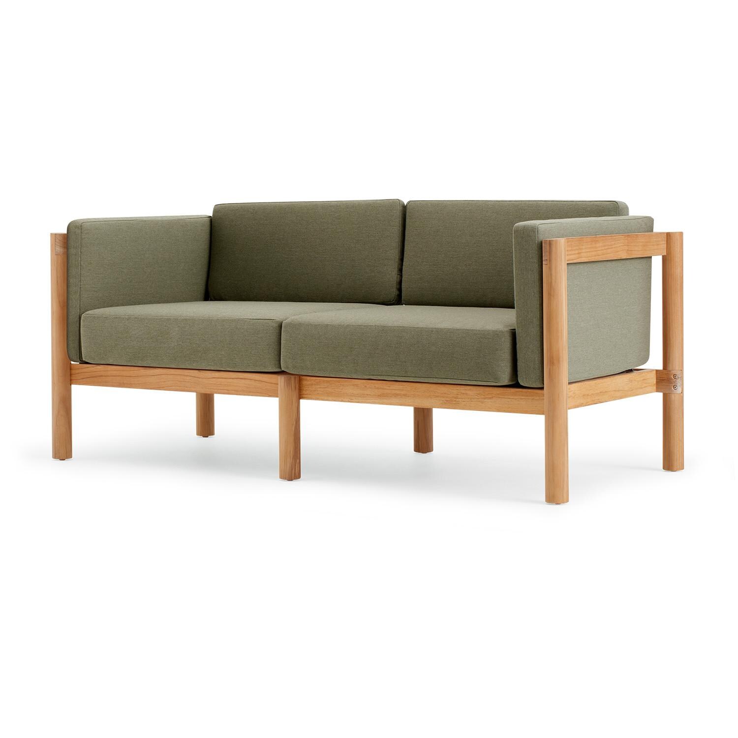 Neighbor Loveseat W/ Sunbrella Cushion Arms - Sunbrella Leaf image