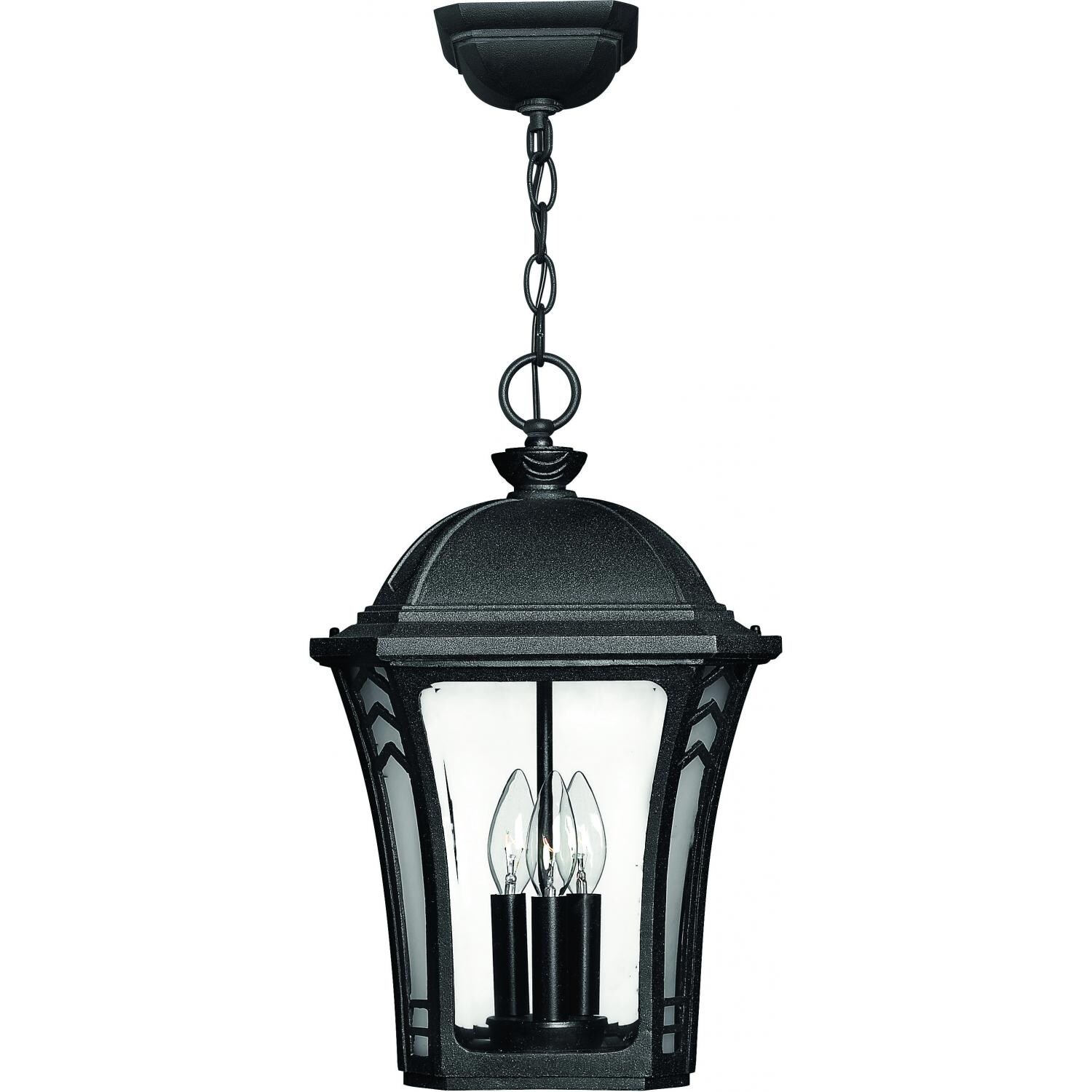 Hinkley Lighting Wabash Three Light 18-Inch Outdoor Hanging Lantern - Museum Black - 1332MB image
