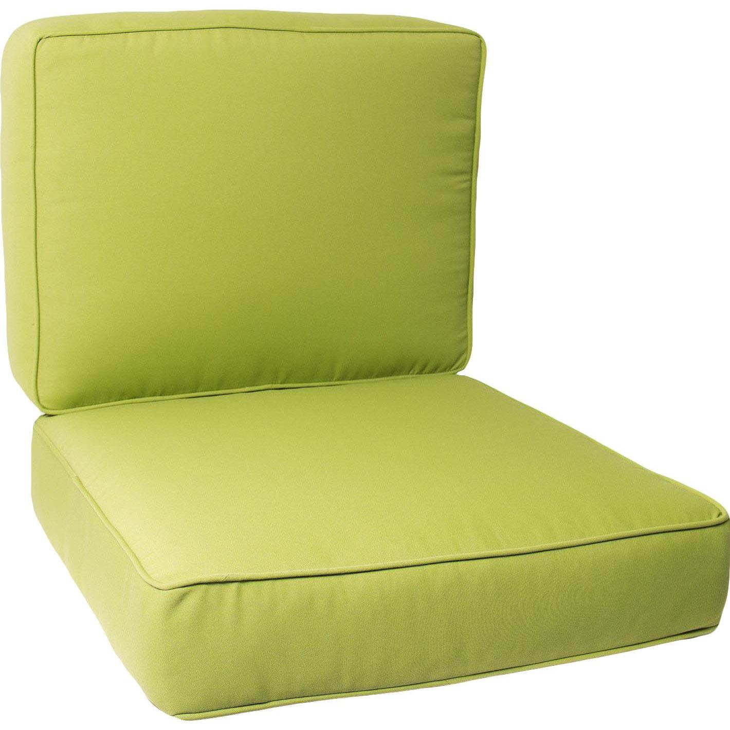 Sunbrella Canvas Ginkgo Large Outdoor Replacement Club Chair Cushion Set W/ Piping By BBQGuys