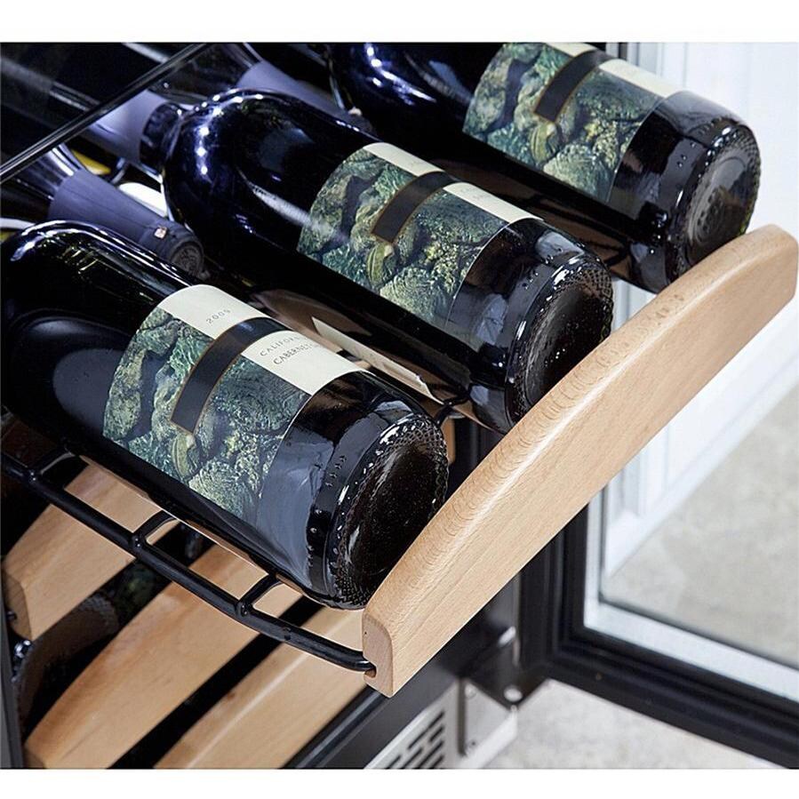 Whynter 28 Bottle Dual Temperature Zone Built In Wine Refrigerator: Shelves View thumbnail