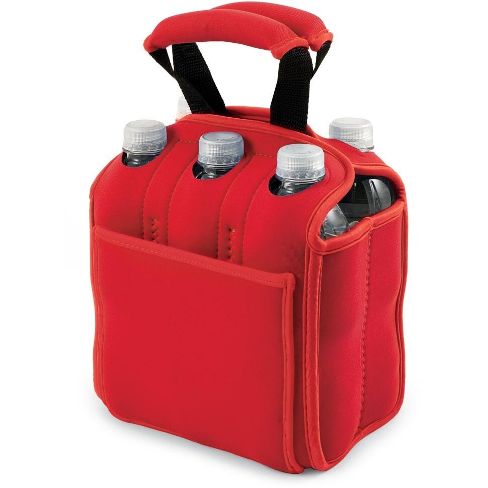 Picnic Time Six Pack Insulated Beverage Tote - Red