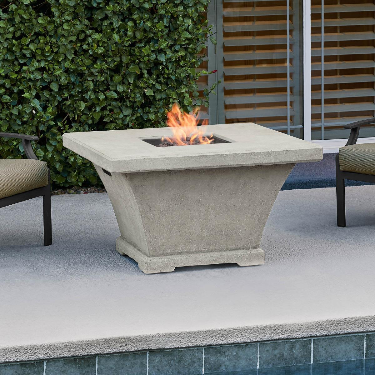 Real Flame Monaco 41-Inch Square Chat Height Propane Fire Table - Cream - Main Image thumbnail