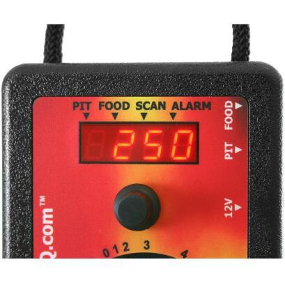 Pitmaster IQ120 BBQ Temperature Regulator Kit - LED Display Close Up thumbnail