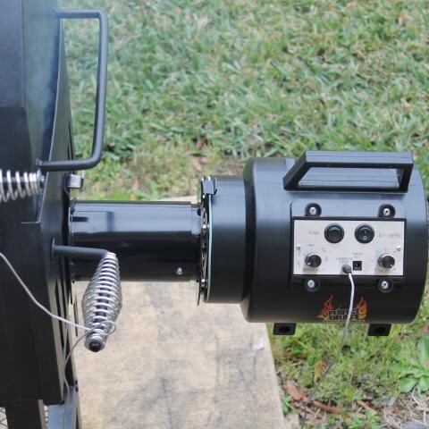 Perfect Draft - PD01 - BBQ Blower - Attached to Firebox Front View thumbnail
