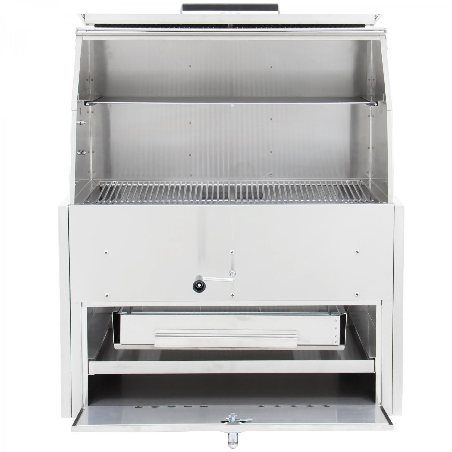 Hasty-Bake Fiesta Built-In Charcoal Grill - Fire Drawer Open thumbnail