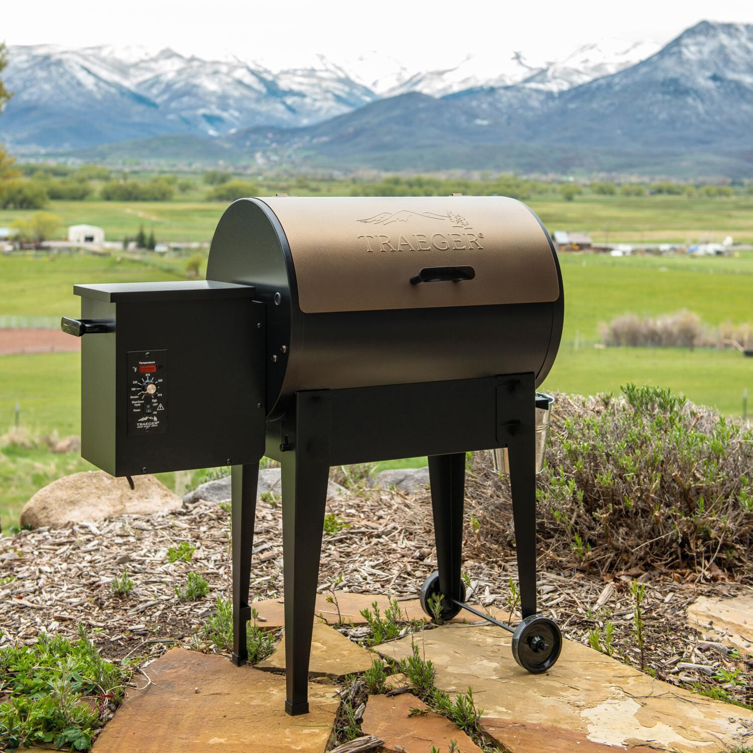 Traeger Junior Elite 20 Pellet Grill On Cart - Lifestyle-2 thumbnail