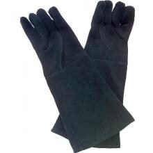 Dagan Industries 18-Inch Black Suede Elbow-Length Gloves image