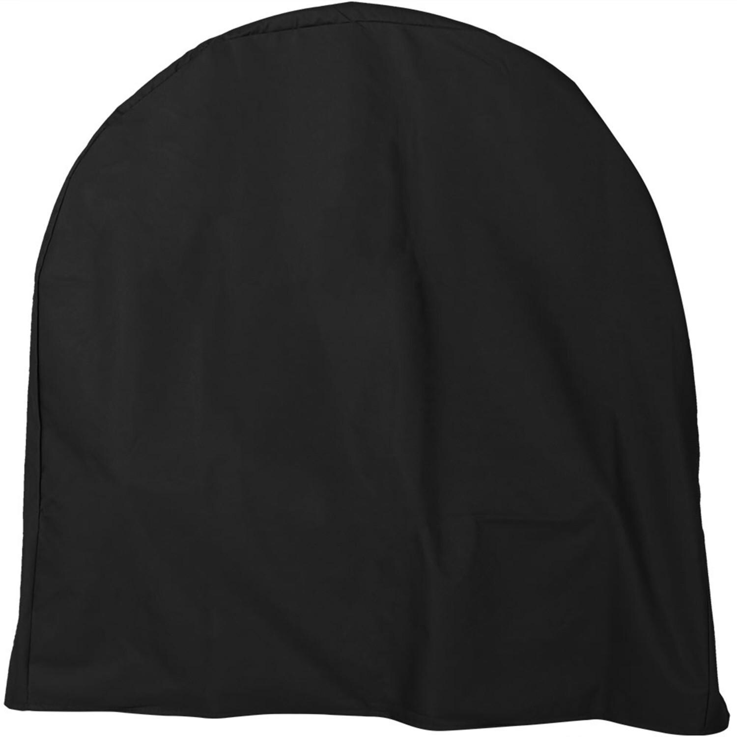 Ultimate Patio SC-QX-24LH-COVER-COMBO Black Steel Firewood Log Hoop Rack with Black Cover - 24-Inch - With Cover thumbnail