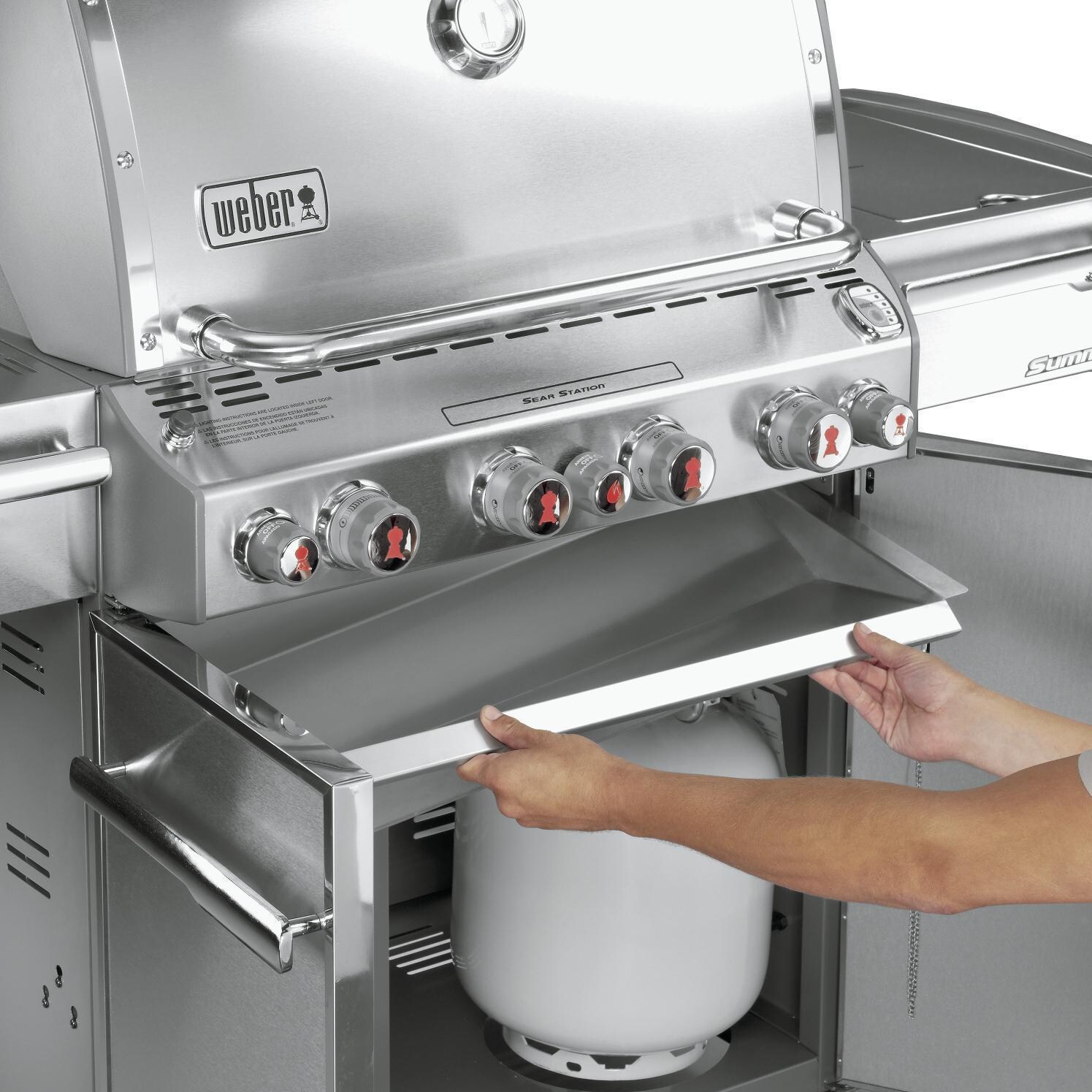 Weber Summit S470 Freestanding Propane Gas Grill With Rotisserie, Sear