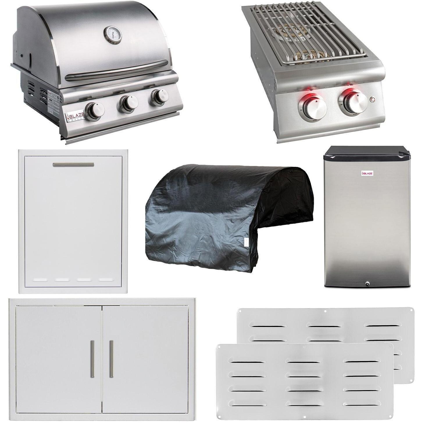 Blaze BLZ-3LBM-LP-8PC-SC Prelude LBM 8-Piece 25-Inch Propane Outdoor Kitchen Package thumbnail