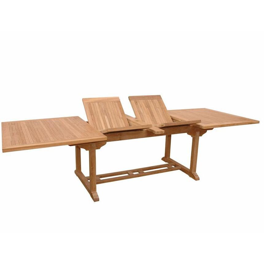 Anderson Teak Valencia 12-Person Teak Patio Dining Table With Double Extension - Open thumbnail