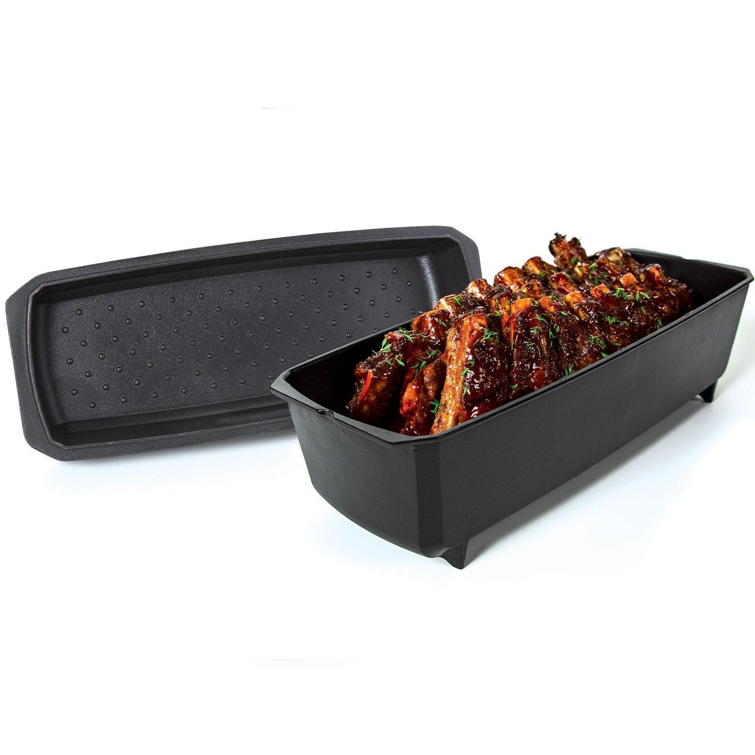 Broil King 69615 Cast Iron Rib Roaster - Lid Interior W/ RIbs - White Background thumbnail