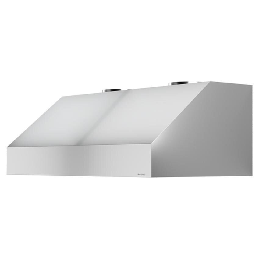 Vent-A-Hood 66 Inch 1200 CFM Stainless Steel Professional Wall Mount Range Hood w/ Duct Cover and Blower Transition - Angled Left - White Background thumbnail