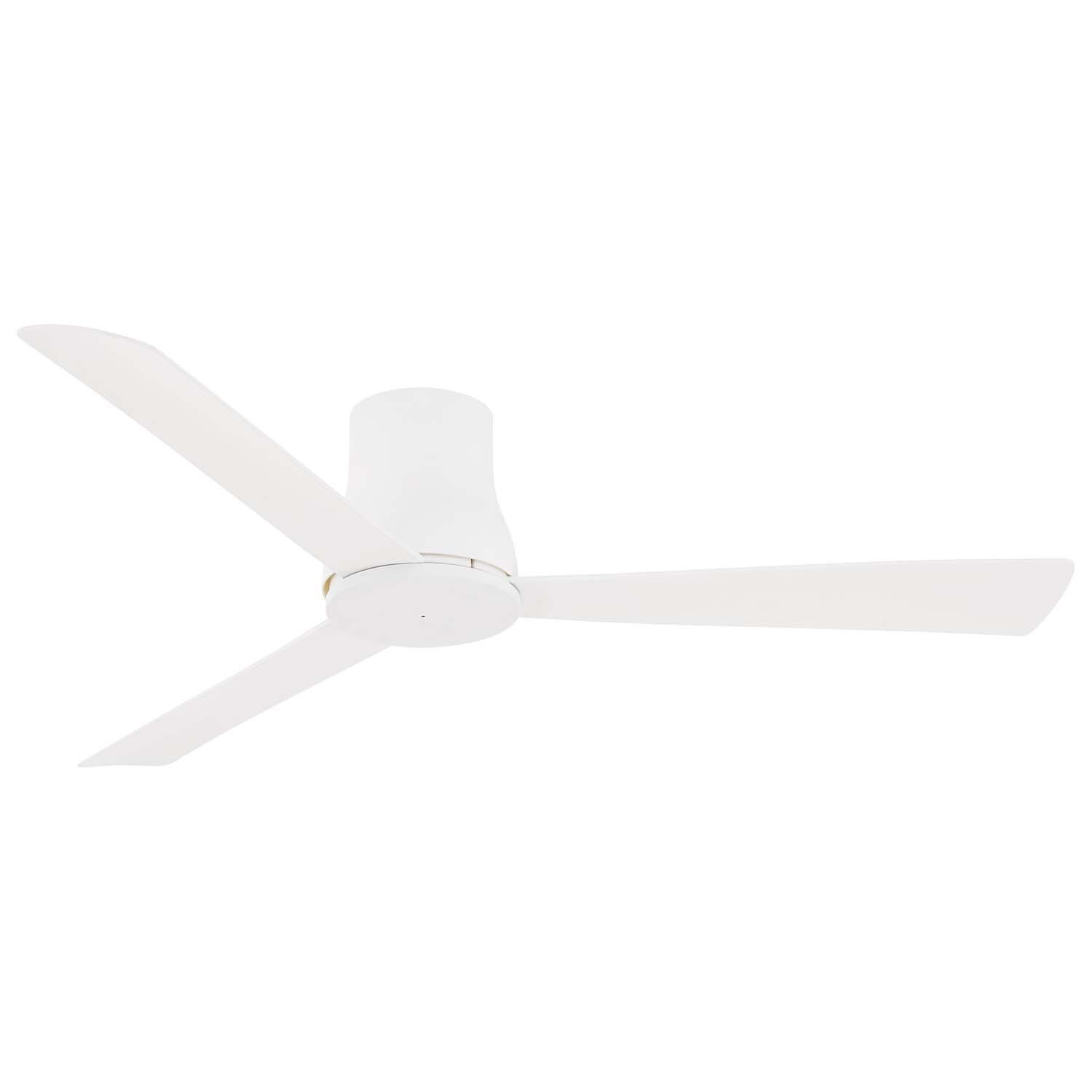 52-in F873-WHF Simple Flush Fan in Flat White w/ Flat White Blades by Minka-Aire - White Background thumbnail