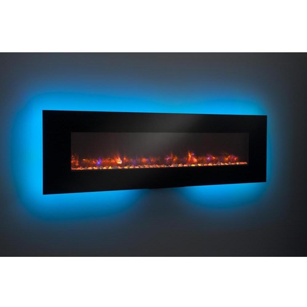 GreatCo 94-Inch Gallery Linear Electric Fireplace - Blue Back Light thumbnail