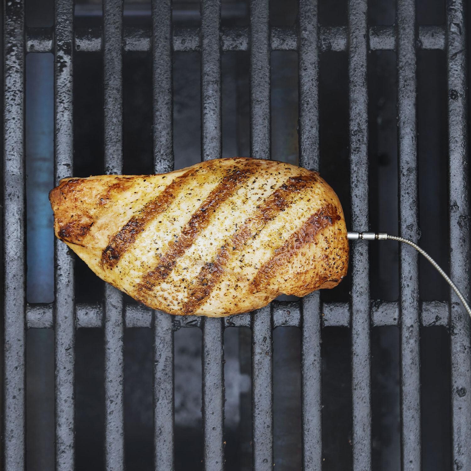 Weber 3400516 Smart Probe & Grate Sensor - Grilled Chicken - Overhead View - Lifestyle thumbnail