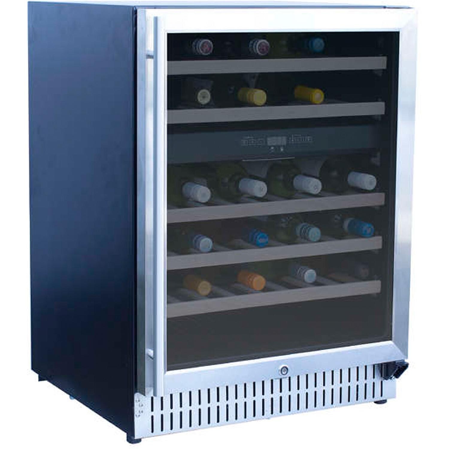 Summerset 24-Inch Outdoor Rated Dual Zone Wine Cooler - SSRFR-24WD - Angled View thumbnail