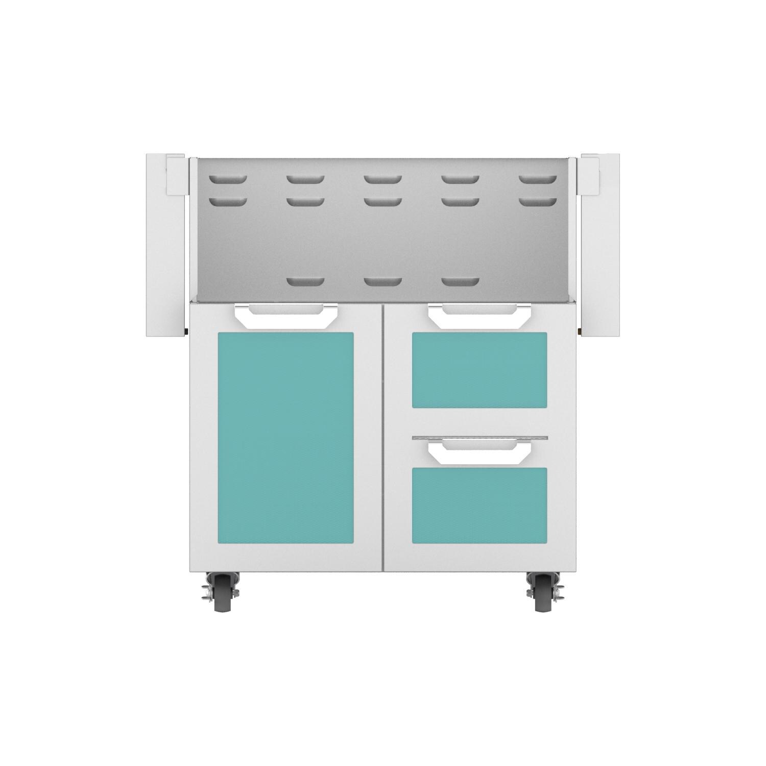 Hestan Double Drawer And Door Tower Cart For 30-Inch Gas Grill - Bora Bora - GCR30-TQ