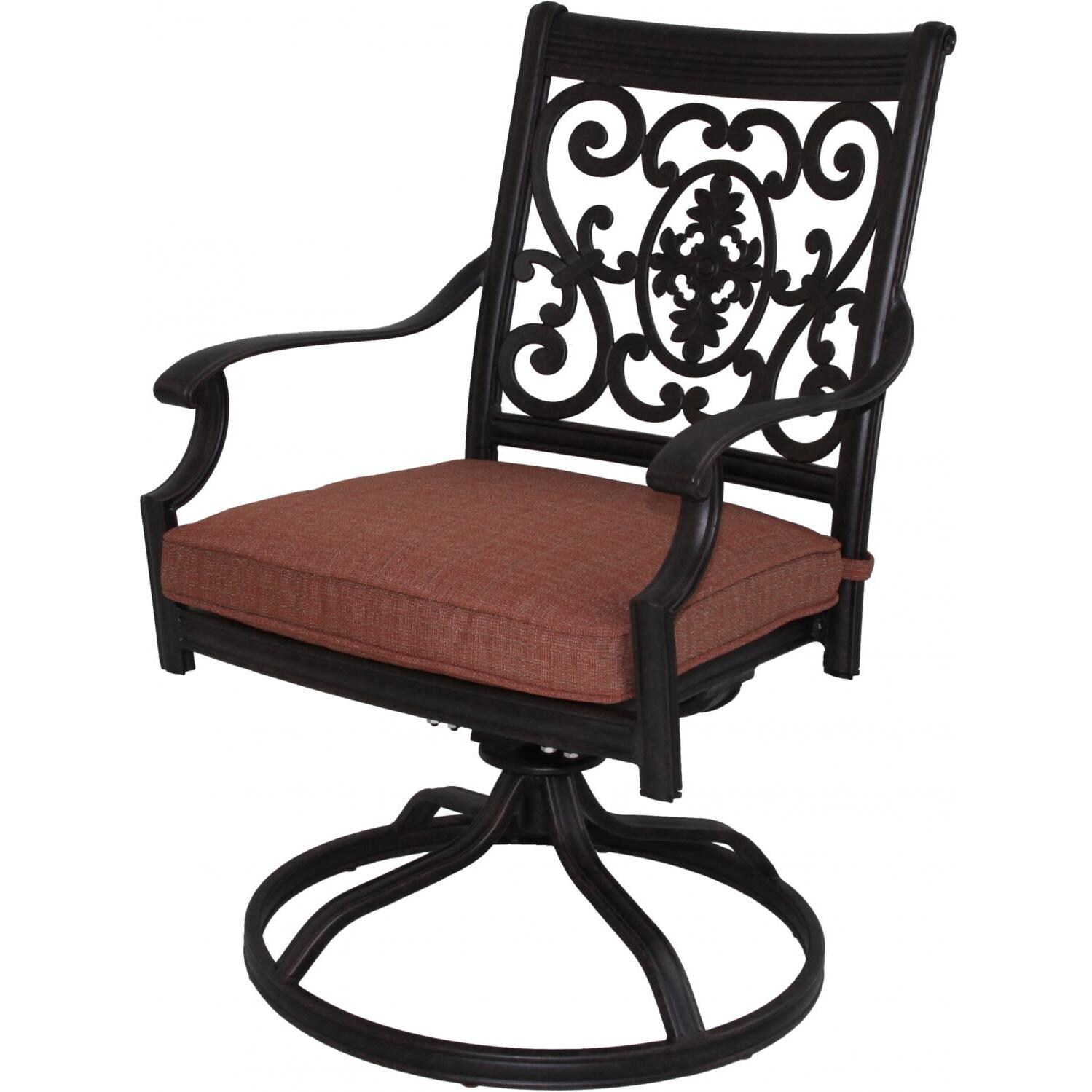 Darlee St. Cruz Patio Swivel Rocker Dining Chair - Antique Bronze thumbnail