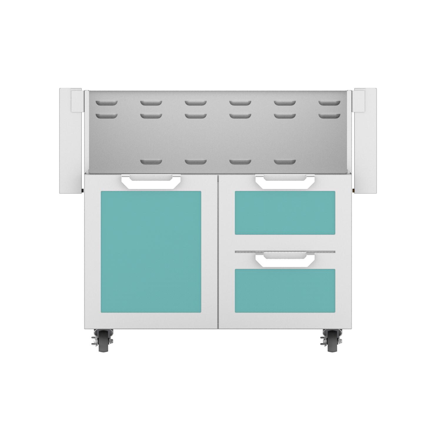 Hestan Double Drawer And Door Tower Cart For 36-Inch Gas Grill - Bora Bora - GCR36-TQ