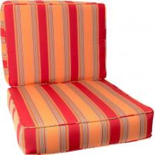 Sunbrella Bravada Salsa Medium Outdoor Replacement Club Chair Cushion Set W/ Piping By BBQGuys image