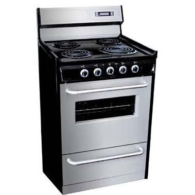 Summit Professional 24Inch 4Burner Freestanding Electric Range