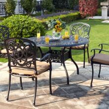 Darlee Florence 5 Piece Cast Aluminum Patio Dining Set - Antique Bronze